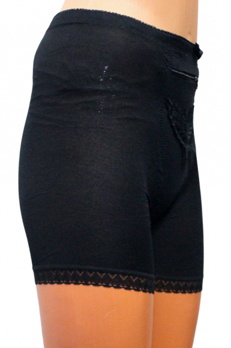 Chilot modelator Zipper cu picior, Black, BebePrice [2]