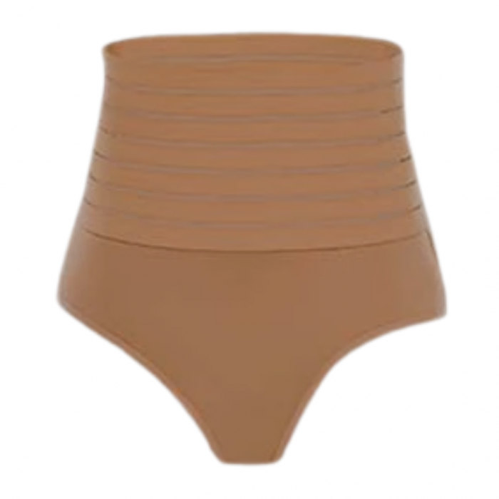 Chilot tanga modelator 2 in 1 postnatal cu talie inalta Brown Rose Girl  BebePrice [2]