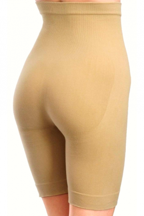 Colant modelator din bumbac organic, talie de viespe, Beige, BebePrice [2]