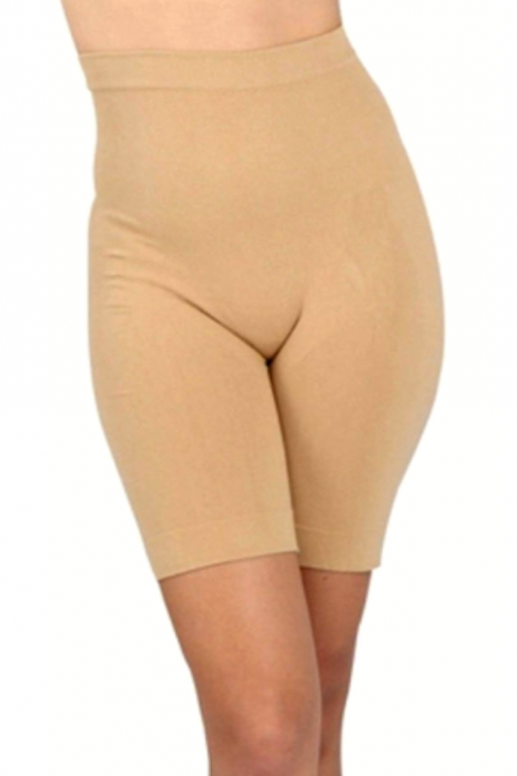 Colant modelator din bumbac organic, talie de viespe, Beige, BebePrice [3]