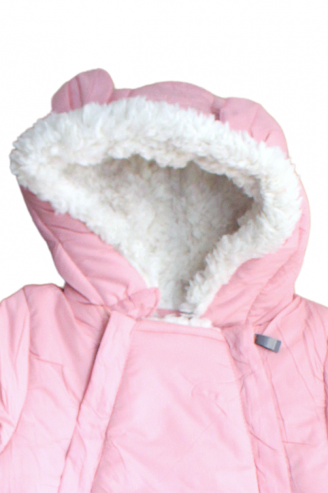 Combinezon fas, captusit cu blanita, Dusty Pink, BebePrice [2]