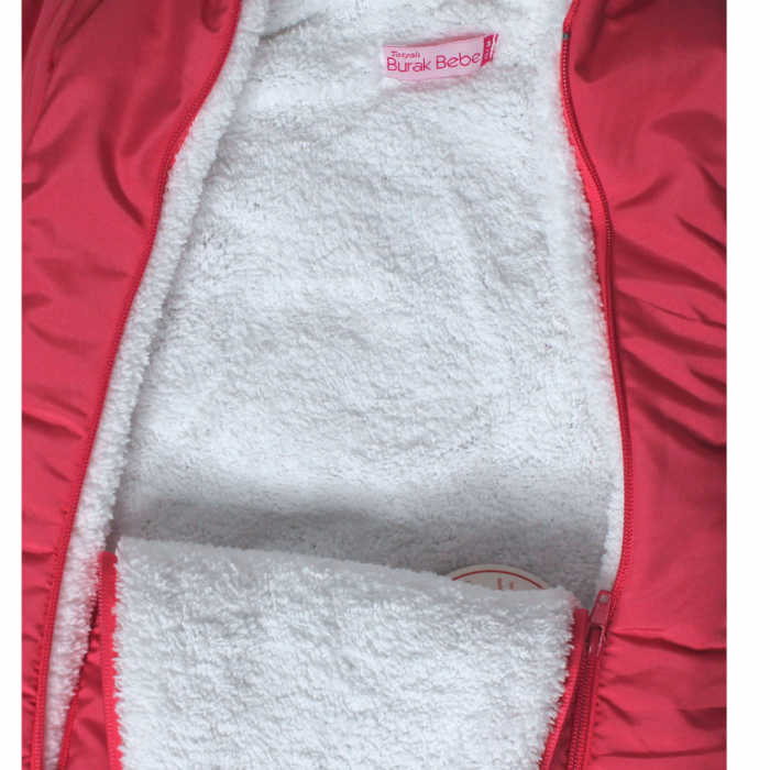 Combinezon gros din fas, fetita, Giraffe, Corai [3]