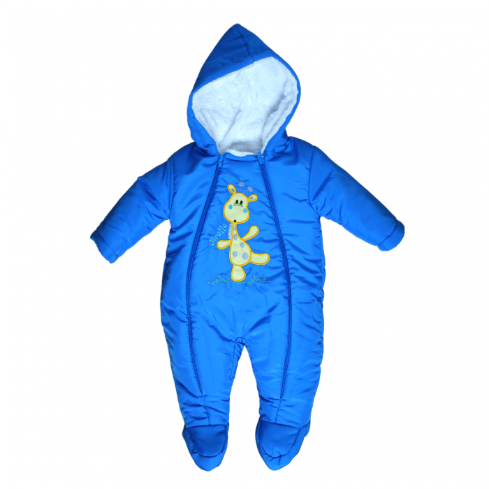 Combinezon gros din fas, baietel, Giraffe, Azure [3]