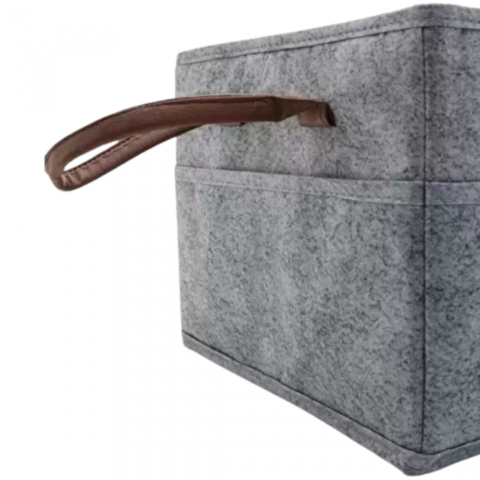 Cos organizator pentru noptiera sau comoda bebelușului, Lite Grey, BebePrice [2]