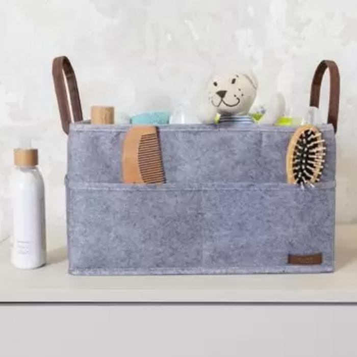 Cos organizator pentru noptiera sau comoda bebelușului, Lite Grey, BebePrice [5]