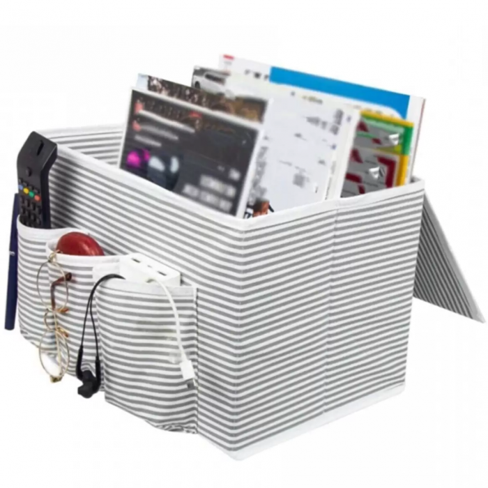 Organizator pentru noptiera bebelusilor, Soft Grey, BebePrice [4]