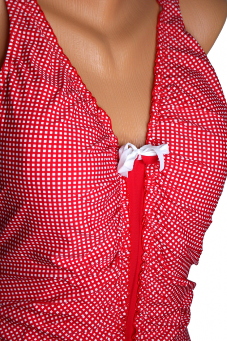 Costum de baie, intreg, Points, Red, BebePrice [9]