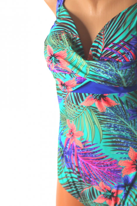 Costum de baie intreg, modelator, Summer Kiss, Wild Green, BebePrice [3]