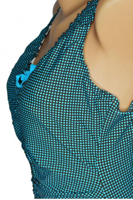 Costum de baie, intreg, Points, Turquoise, BebePrice [7]