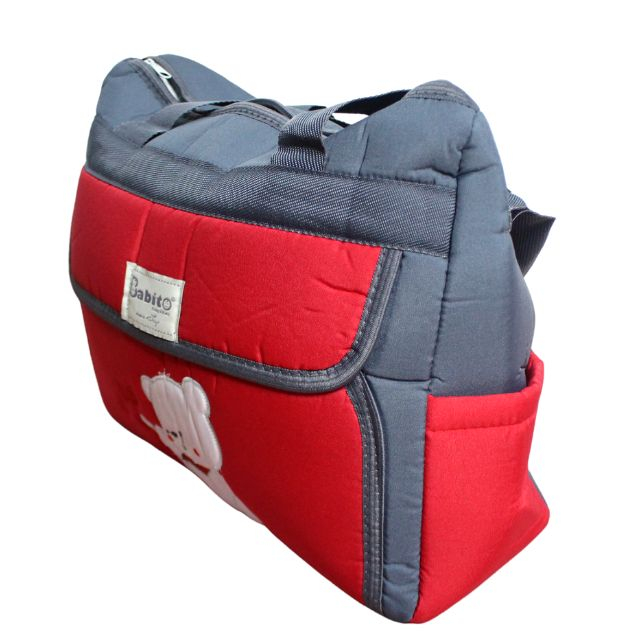 Set port bebe si geanta de maternitate, Bear, Red- 2 piese [4]