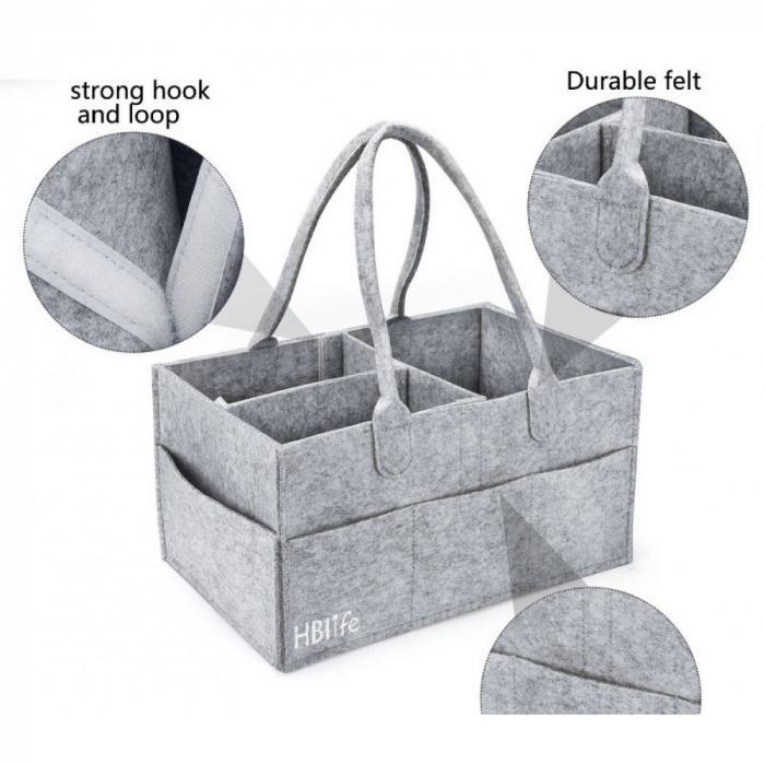 Geanta organizator pentru scutece si accesorii, Grey [2]