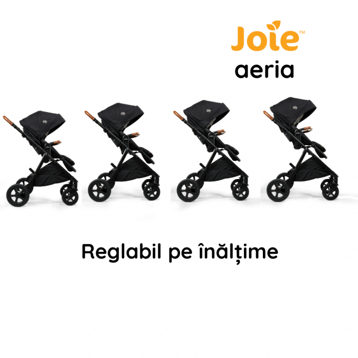 Joie - Carucior multifunctional 2 in 1, reglabil pe inaltime, Aeria Signature Carbon [10]