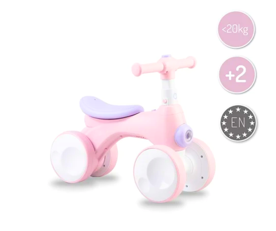Bicicleta interactiva copii, cu balonase, lumini si sunete, Pink, BebePrice [4]