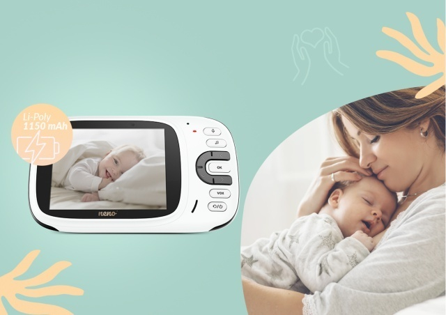 Neno Vera baby monitor cu receptor 3,2 inch și mod VOX BebePrice.ro [7]