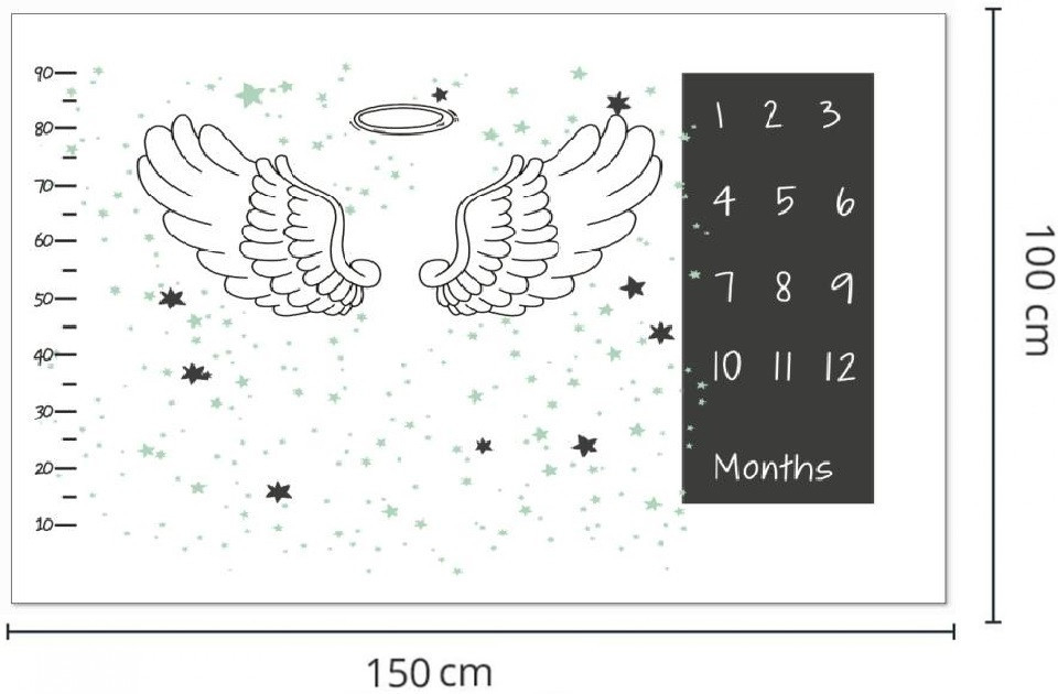 Păturică-milestone-plusată-pentru-fotografii-SweetMoments-model-Unicorn-100x150-cm-premium-pentru-bebelusi---BebePrice.ro [6]