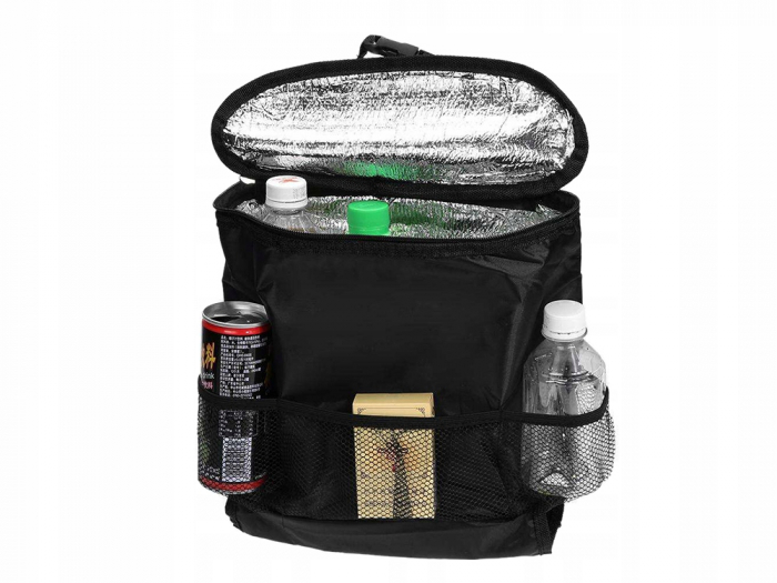 Organizator auto 2 in1, cu geanta termoizolanta, Black, BebePrice [4]