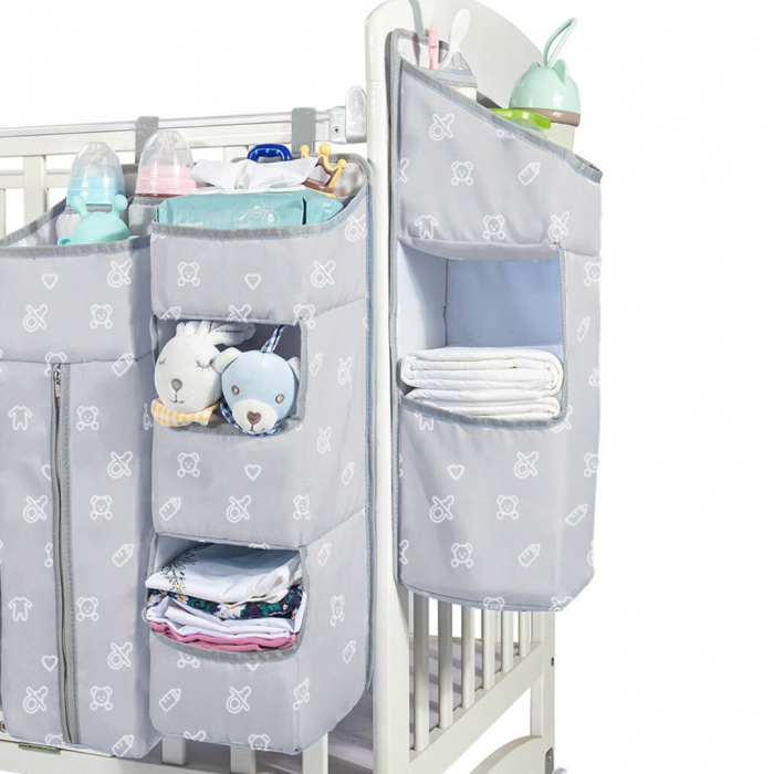 Organizator modular pentru pătuț Soft - Grey BebePrice [3]