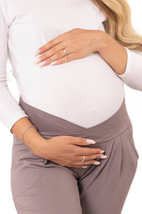 Pantaloni tip colant pentru gravide Ada Belly Confort, Grey Bebeprice [2]