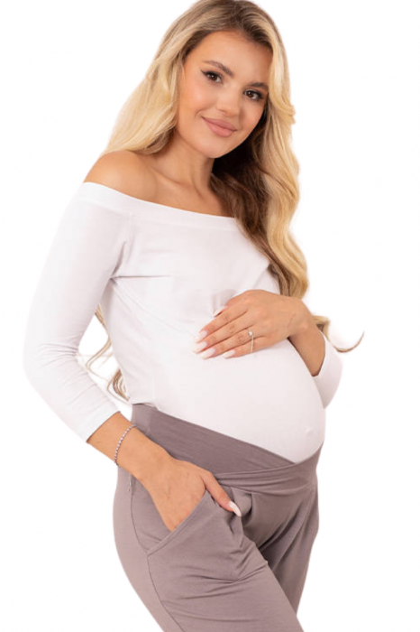 Pantaloni tip colant pentru gravide Ada Belly Confort, Grey Bebeprice [4]