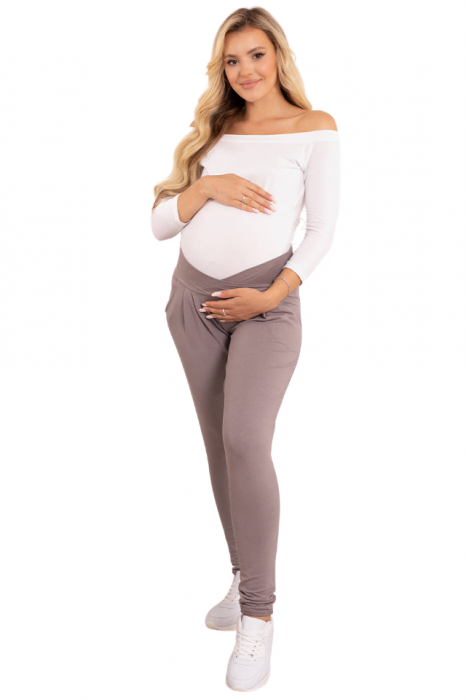 Pantaloni tip colant pentru gravide Ada Belly Confort, Grey Bebeprice [3]