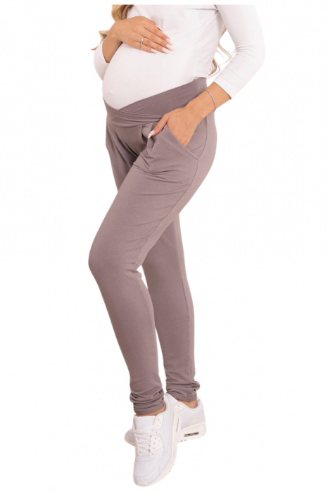 Pantaloni tip colant pentru gravide Ada Belly Confort, Grey Bebeprice [5]