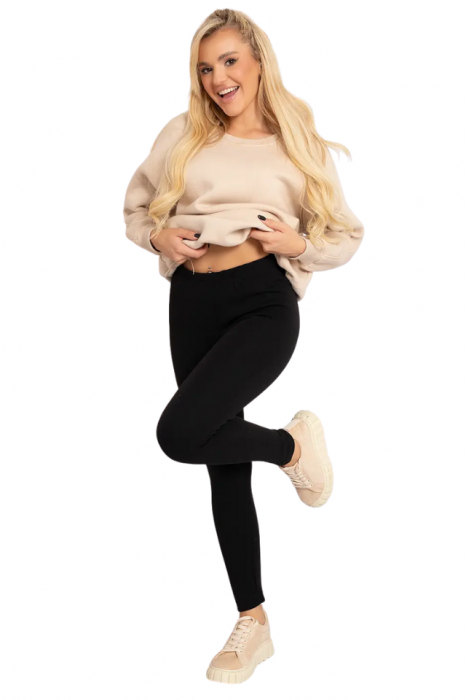 Pantaloni îmblăniți tip colant pentru gravide Belly Confort, Blue Black BebePrice [5]