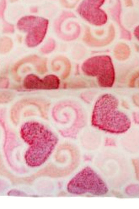 Paturica Bebe Cocolino Alena Pink Heart [2]