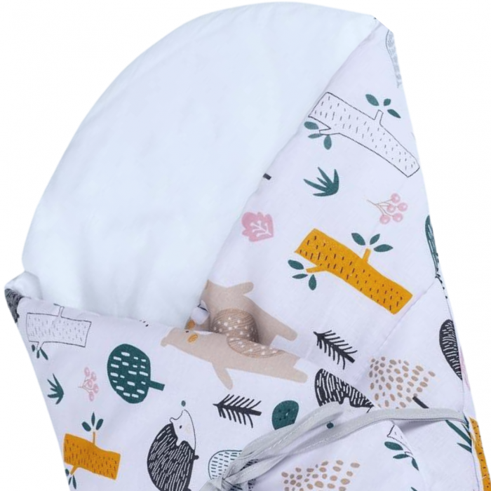 Paturica Wrap Bebe Forest Jungle, 75x75 cm , 100% Bumbac [2]