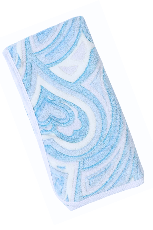 Paturica Bebe Cocolino, Blue Hearts, 75x75 cm, BebePrice [3]