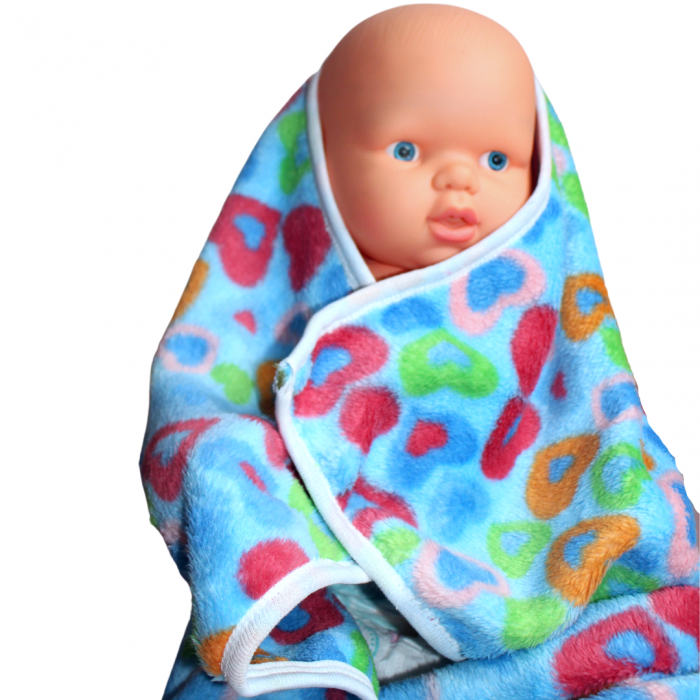 Paturica Bebe Cocolino, Colored Hearts, 75x75 cm, BebePrice [5]