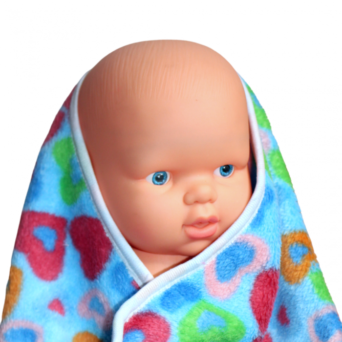 Paturica Bebe Cocolino, Colored Hearts, 75x75 cm, BebePrice [2]