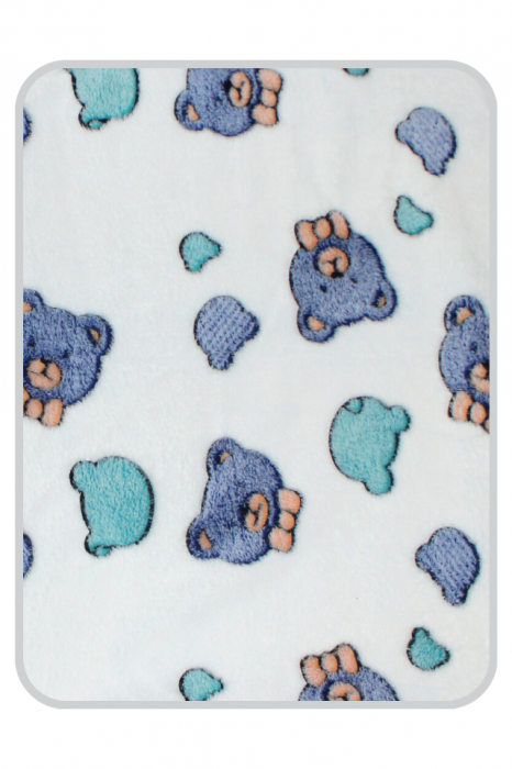 Paturica Bebe Cocolino, Blue Bears, 75x75 cm [2]