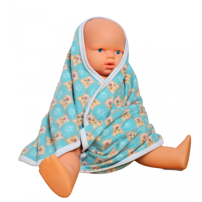 Paturica bebe polar fleece, Alena, Puppies, Turquoise [3]