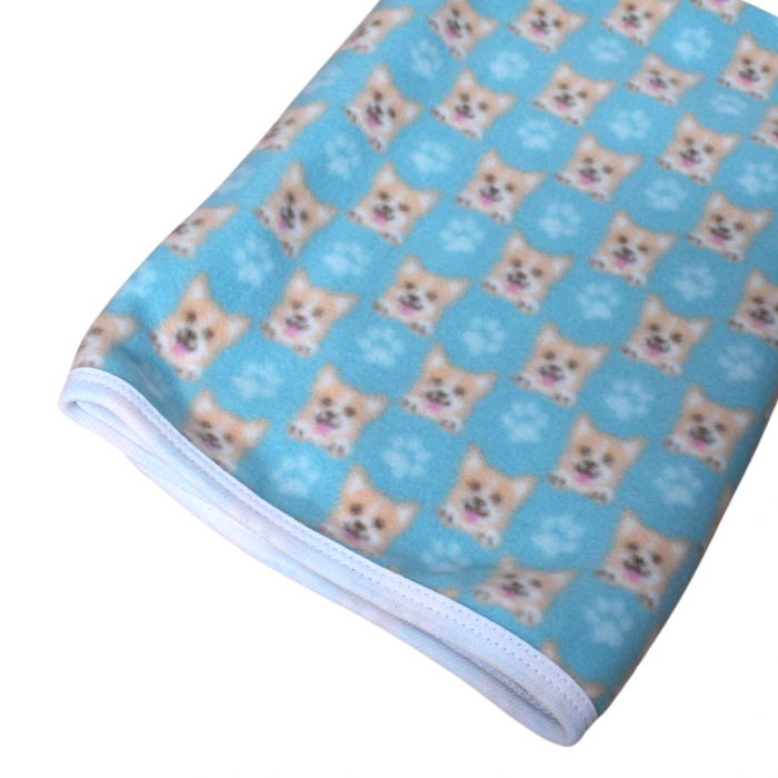 Paturica bebe polar fleece, Alena, Puppies, Turquoise, 80x100 cm [4]
