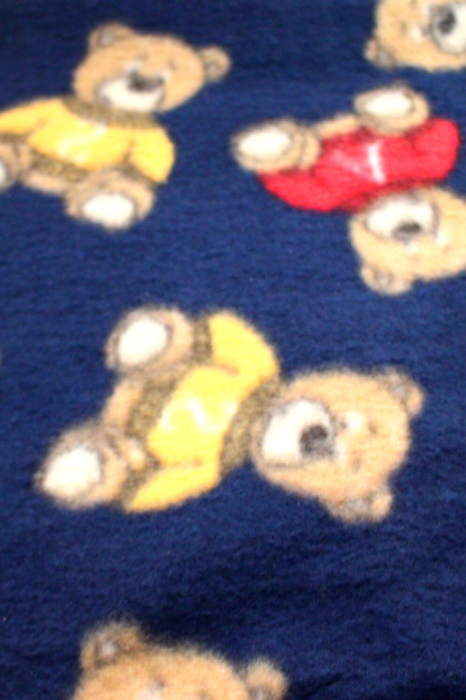 Paturica bebe polar fleece, Bears, Blue Navy, 75x75 cm, BebePrice [2]