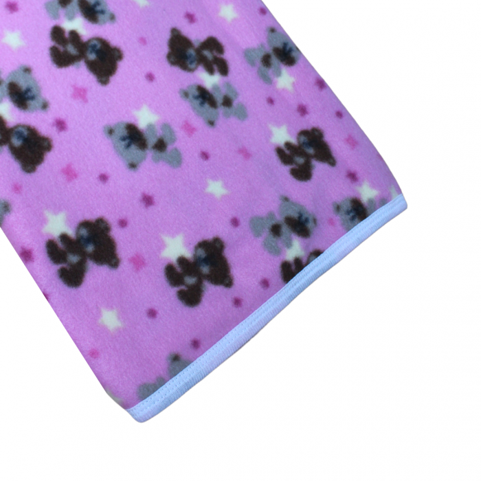 Paturica bebe polar fleece, Alena, Bears, Pink [5]