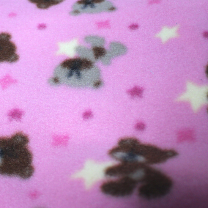 Paturica bebe polar fleece, Alena, Bears, Pink [3]