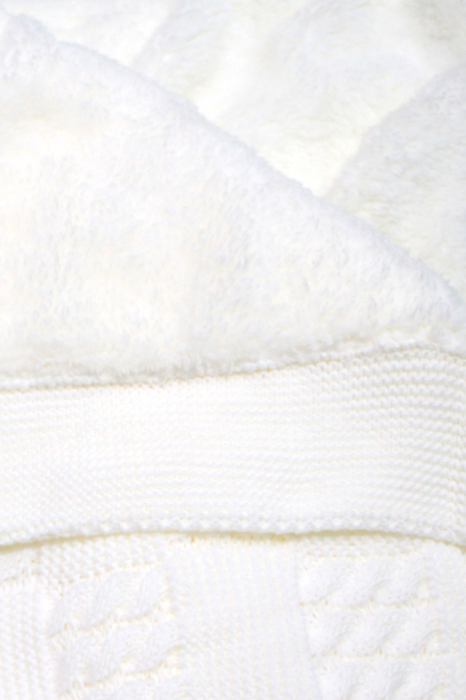 Paturica groasa, tricotata, captusita cu blanita, Cozy, Off-White, 90x100 cm, BebePrice [3]