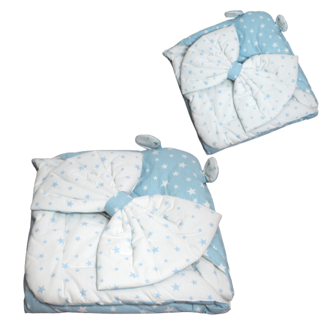 Paturica tip port bebe cu funda, doua fete, Stars, Ciel [2]