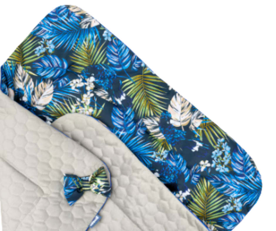 Paturica Wrap Bebe Dark Blue, doua fete, 75x75 cm, Bumbac [3]