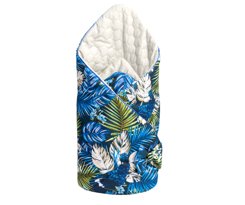 Paturica Wrap Bebe Dark Blue, doua fete, 75x75 cm, Bumbac [5]