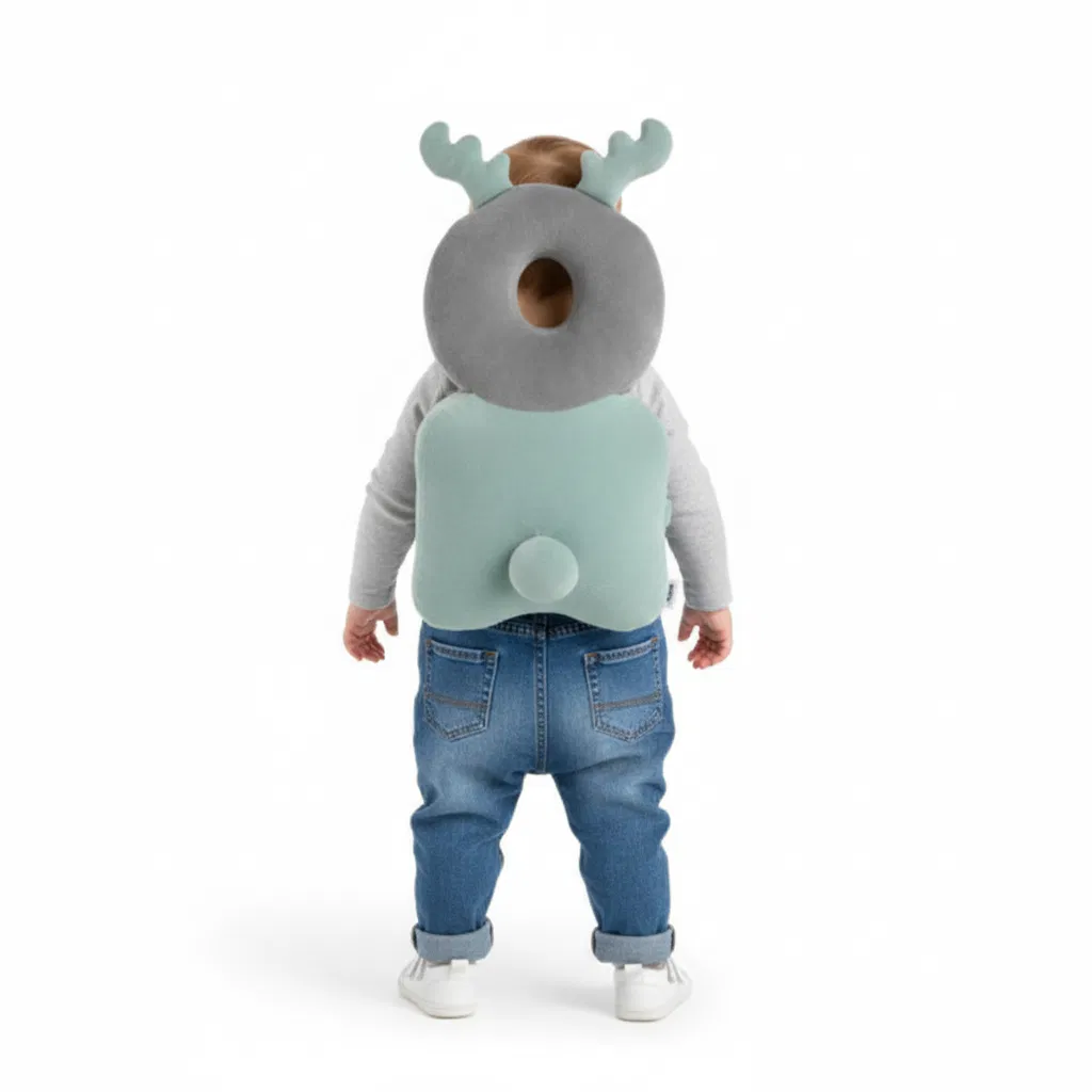 Pernă protecție spate și cap Angel Wings Deer Green 25x40 cm BebePrice.ro [4]