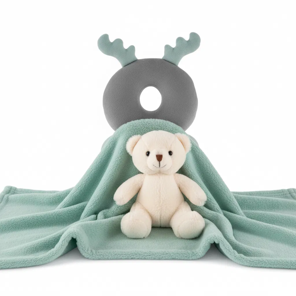 Pernă protecție spate și cap Angel Wings Deer Green 25x40 cm BebePrice.ro [8]