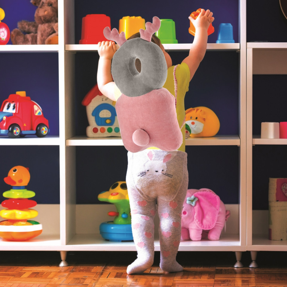 Pernă protecție spate și cap Angel Wings Deer Pink 25x40 cm BebePrice.ro [2]