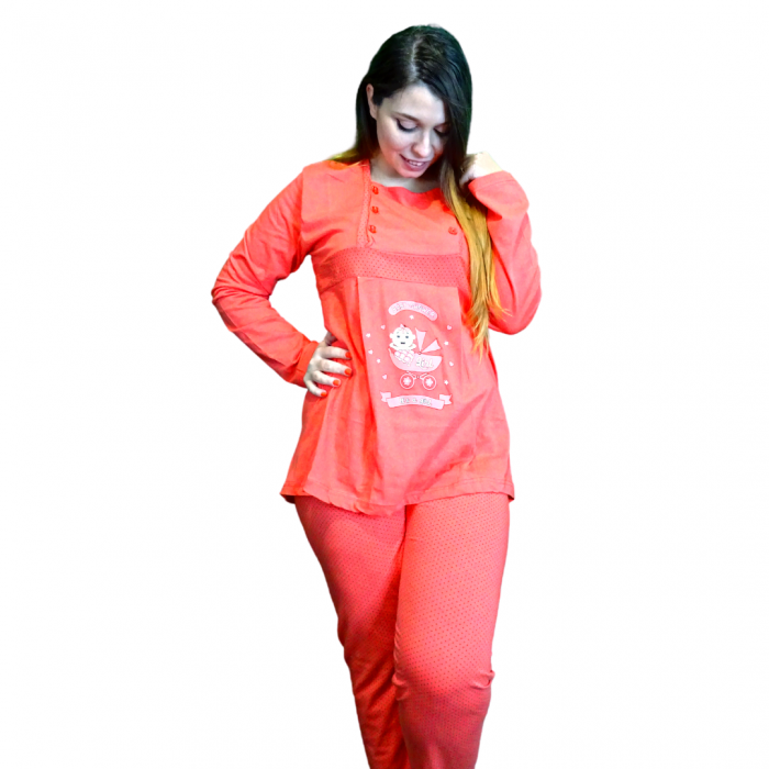 Pijamale pentru alaptare,  BabyStroller - Red [2]