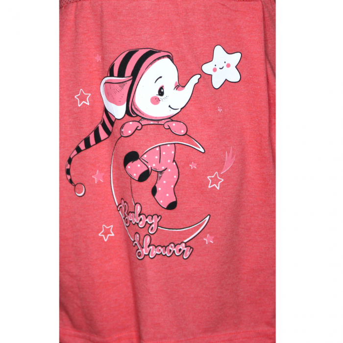 Pijamale pentru alaptare, Little Elf, red, maneca scurta [4]