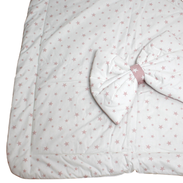 Paturica tip port bebe cu funda, doua fete, Stars, Powder Pink [3]