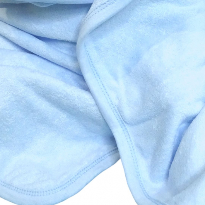 Prosop de baie cu gluga din bumbac , Funny animals, Dog and car, Albastru [2]