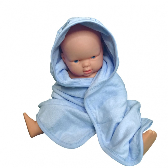 Prosop de baie cu gluga din bumbac , Funny animals, Dog and car, Albastru [4]