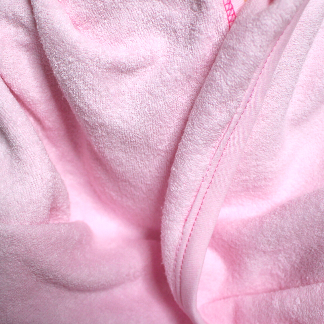 Prosop de baie cu gluga din bumbac , Funny animals, Sleepy Bear, Pink [3]